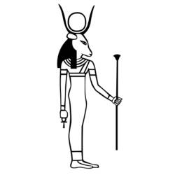 Dibujo para colorear: Mitología egipcia (Dioses y diosas) #111176 - Dibujos para Colorear e Imprimir Gratis