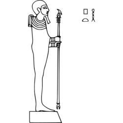 Dibujo para colorear: Mitología egipcia (Dioses y diosas) #111193 - Dibujos para Colorear e Imprimir Gratis