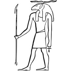 Dibujo para colorear: Mitología egipcia (Dioses y diosas) #111196 - Dibujos para Colorear e Imprimir Gratis