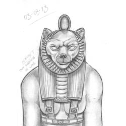 Dibujo para colorear: Mitología egipcia (Dioses y diosas) #111212 - Dibujos para Colorear e Imprimir Gratis