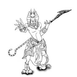 Dibujo para colorear: Mitología egipcia (Dioses y diosas) #111220 - Dibujos para Colorear e Imprimir Gratis