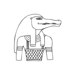 Dibujo para colorear: Mitología egipcia (Dioses y diosas) #111244 - Dibujos para Colorear e Imprimir Gratis
