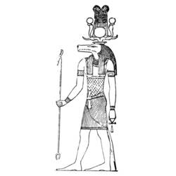 Dibujo para colorear: Mitología egipcia (Dioses y diosas) #111258 - Dibujos para Colorear e Imprimir Gratis