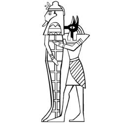 Dibujo para colorear: Mitología egipcia (Dioses y diosas) #111289 - Dibujos para Colorear e Imprimir Gratis