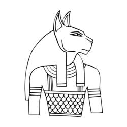 Dibujo para colorear: Mitología egipcia (Dioses y diosas) #111300 - Dibujos para Colorear e Imprimir Gratis