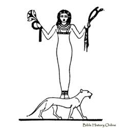 Dibujo para colorear: Mitología egipcia (Dioses y diosas) #111328 - Dibujos para Colorear e Imprimir Gratis