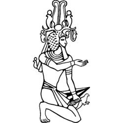 Dibujo para colorear: Mitología egipcia (Dioses y diosas) #111332 - Dibujos para Colorear e Imprimir Gratis