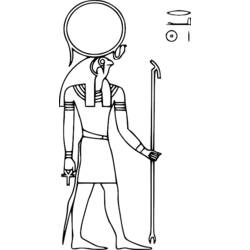 Dibujo para colorear: Mitología egipcia (Dioses y diosas) #111336 - Dibujos para Colorear e Imprimir Gratis