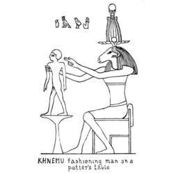 Dibujo para colorear: Mitología egipcia (Dioses y diosas) #111355 - Dibujos para Colorear e Imprimir Gratis