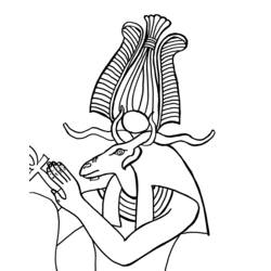 Dibujo para colorear: Mitología egipcia (Dioses y diosas) #111376 - Dibujos para Colorear e Imprimir Gratis