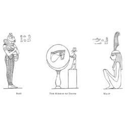 Dibujo para colorear: Mitología egipcia (Dioses y diosas) #111398 - Dibujos para Colorear e Imprimir Gratis
