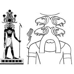 Dibujo para colorear: Mitología egipcia (Dioses y diosas) #111459 - Dibujos para Colorear e Imprimir Gratis