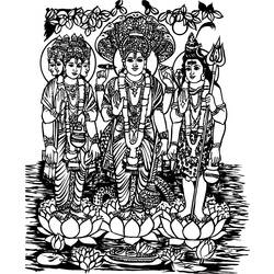Dibujo para colorear: Mitología hindú (Dioses y diosas) #109212 - Dibujos para Colorear e Imprimir Gratis