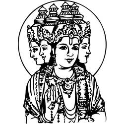 Dibujo para colorear: Mitología hindú (Dioses y diosas) #109218 - Dibujos para Colorear e Imprimir Gratis