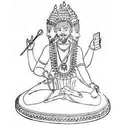 Dibujo para colorear: Mitología hindú (Dioses y diosas) #109219 - Dibujos para Colorear e Imprimir Gratis