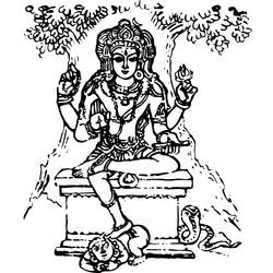 Dibujo para colorear: Mitología hindú (Dioses y diosas) #109228 - Dibujos para Colorear e Imprimir Gratis