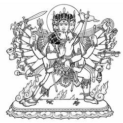 Dibujo para colorear: Mitología hindú (Dioses y diosas) #109231 - Dibujos para Colorear e Imprimir Gratis