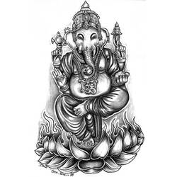 Dibujo para colorear: Mitología hindú (Dioses y diosas) #109233 - Dibujos para Colorear e Imprimir Gratis
