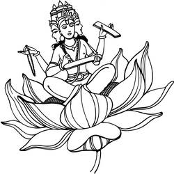 Dibujo para colorear: Mitología hindú (Dioses y diosas) #109234 - Dibujos para Colorear e Imprimir Gratis