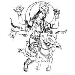 Dibujo para colorear: Mitología hindú (Dioses y diosas) #109240 - Dibujos para Colorear e Imprimir Gratis