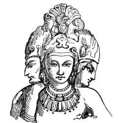 Dibujo para colorear: Mitología hindú (Dioses y diosas) #109241 - Dibujos para Colorear e Imprimir Gratis