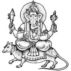 Dibujo para colorear: Mitología hindú (Dioses y diosas) #109249 - Dibujos para Colorear e Imprimir Gratis