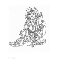 Dibujo para colorear: Mitología hindú (Dioses y diosas) #109256 - Dibujos para Colorear e Imprimir Gratis