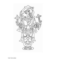 Dibujo para colorear: Mitología hindú (Dioses y diosas) #109258 - Dibujos para Colorear e Imprimir Gratis