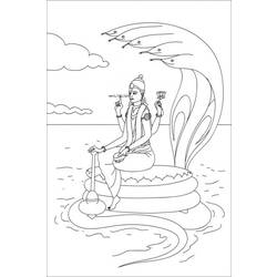 Dibujo para colorear: Mitología hindú (Dioses y diosas) #109264 - Dibujos para Colorear e Imprimir Gratis