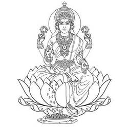Dibujo para colorear: Mitología hindú (Dioses y diosas) #109269 - Dibujos para Colorear e Imprimir Gratis