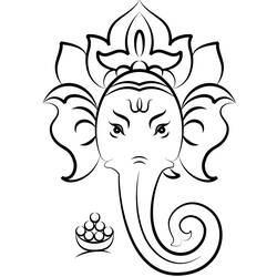 Dibujo para colorear: Mitología hindú (Dioses y diosas) #109275 - Dibujos para Colorear e Imprimir Gratis