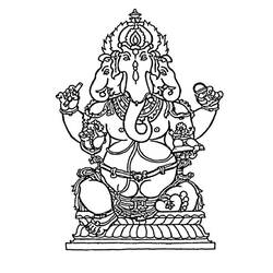 Dibujo para colorear: Mitología hindú (Dioses y diosas) #109283 - Dibujos para Colorear e Imprimir Gratis