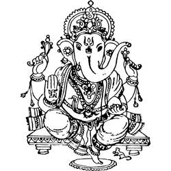 Dibujo para colorear: Mitología hindú (Dioses y diosas) #109288 - Dibujos para Colorear e Imprimir Gratis