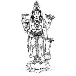 Dibujo para colorear: Mitología hindú (Dioses y diosas) #109308 - Dibujos para Colorear e Imprimir Gratis
