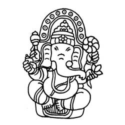Dibujo para colorear: Mitología hindú (Dioses y diosas) #109316 - Dibujos para Colorear e Imprimir Gratis