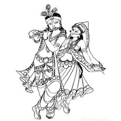 Dibujo para colorear: Mitología hindú (Dioses y diosas) #109337 - Dibujos para Colorear e Imprimir Gratis