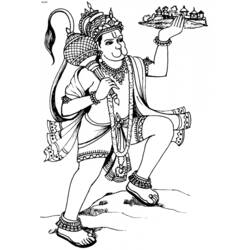 Dibujo para colorear: Mitología hindú (Dioses y diosas) #109353 - Dibujos para Colorear e Imprimir Gratis
