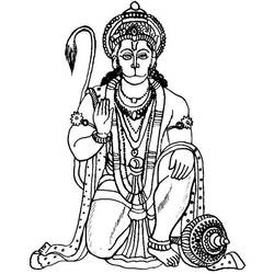 Dibujo para colorear: Mitología hindú (Dioses y diosas) #109355 - Dibujos para Colorear e Imprimir Gratis