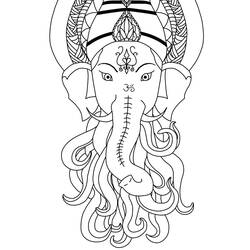 Dibujo para colorear: Mitología hindú (Dioses y diosas) #109368 - Dibujos para Colorear e Imprimir Gratis