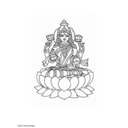 Dibujo para colorear: Mitología hindú (Dioses y diosas) #109416 - Dibujos para Colorear e Imprimir Gratis