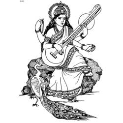 Dibujo para colorear: Mitología hindú (Dioses y diosas) #109417 - Dibujos para Colorear e Imprimir Gratis