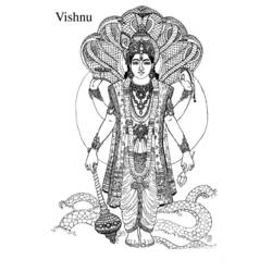 Dibujo para colorear: Mitología hindú (Dioses y diosas) #109421 - Dibujos para Colorear e Imprimir Gratis