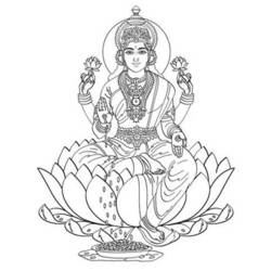 Dibujo para colorear: Mitología hindú (Dioses y diosas) #109422 - Dibujos para Colorear e Imprimir Gratis