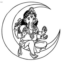 Dibujo para colorear: Mitología hindú (Dioses y diosas) #109456 - Dibujos para Colorear e Imprimir Gratis