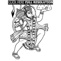 Dibujo para colorear: Mitología hindú (Dioses y diosas) #109474 - Dibujos para Colorear e Imprimir Gratis
