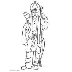 Dibujo para colorear: Mitología hindú (Dioses y diosas) #109495 - Dibujos para Colorear e Imprimir Gratis