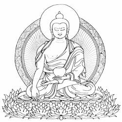 Dibujo para colorear: Mitología hindú: Buda (Dioses y diosas) #89505 - Dibujos para Colorear e Imprimir Gratis