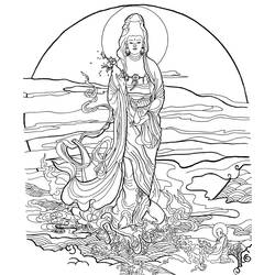 Dibujo para colorear: Mitología hindú: Buda (Dioses y diosas) #89508 - Dibujos para Colorear e Imprimir Gratis