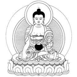 Dibujo para colorear: Mitología hindú: Buda (Dioses y diosas) #89512 - Dibujos para Colorear e Imprimir Gratis