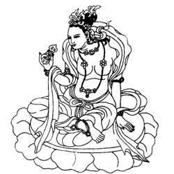 Dibujo para colorear: Mitología hindú: Buda (Dioses y diosas) #89513 - Dibujos para Colorear e Imprimir Gratis